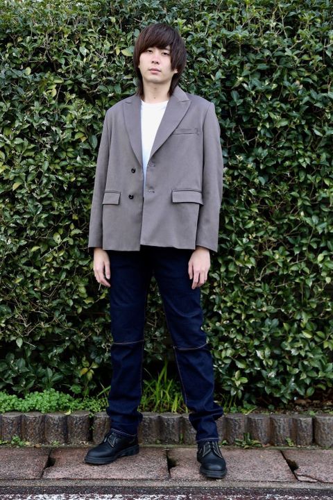 JieDa TAILORED JACKET"CHORCOL GRAY"Style.2020.1.28.