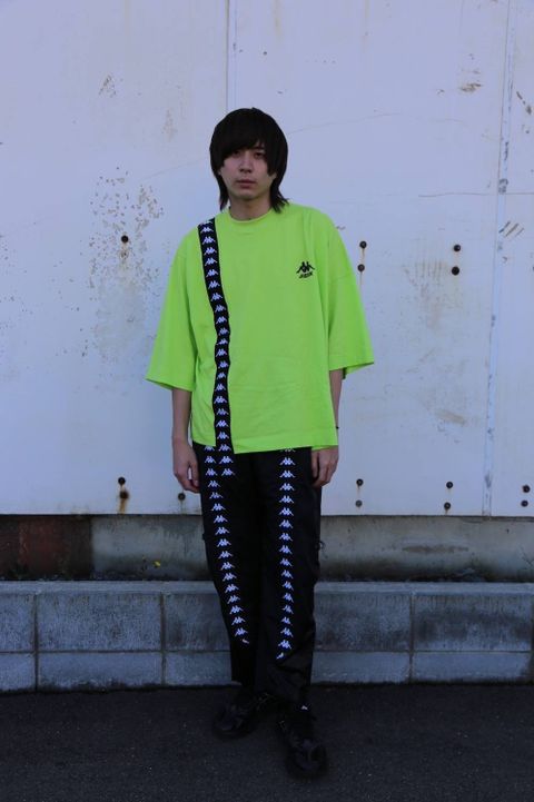 JieDa ASSYMETRY T-SHIRT"YELLOW"Style.2020.1.11.