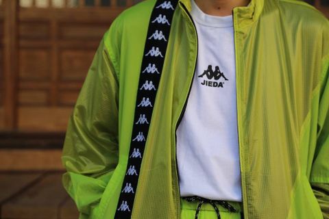 JieDa SWITCHING JAKET &NYLON PANTS"NEON GREEN"Style.2019.1.11.