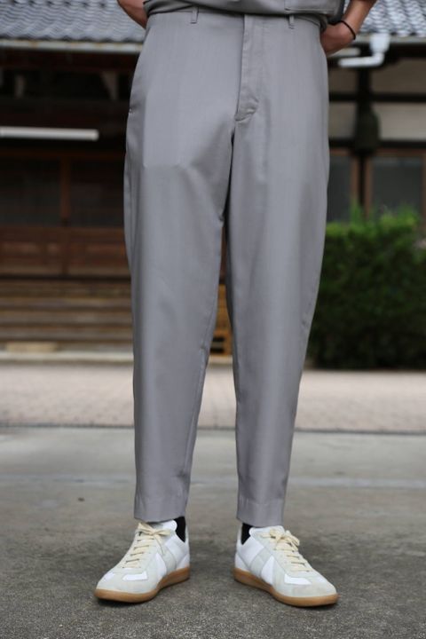 Graphpaper  Silk Wool Stand Collar York Short Sleeve Shirt"GRAY"SETUPstlye.2020.1.25