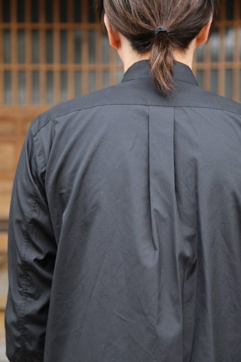 Graphpaper Broad Regular-Collar Shirts"BLACK"style.2020.1.19.