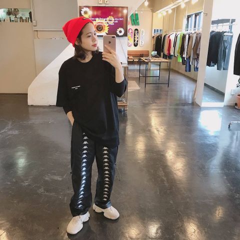 JieDa NYLON PANTS"BLACK"style.2020.1.26