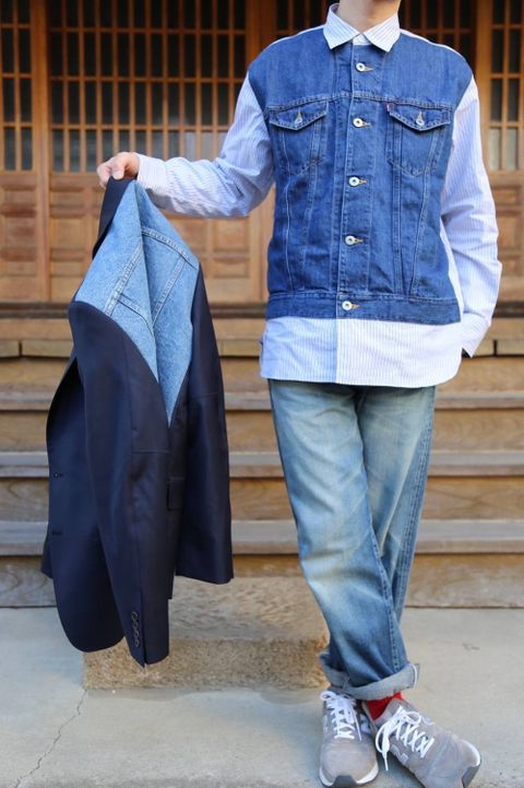 JUNYA WATANABE COMME des GARCONS MAN GIEVES & HAWKESウールサージジャケット Style.2020.1.14
