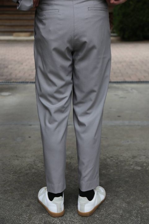 Graphpaper  Silk Wool Stand Collar York Short Sleeve Shirt"GRAY"SETUPstlye.2020.1.25