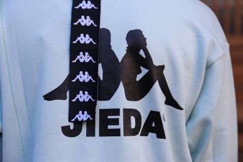JieDa SWICHING HOODIE"SAX"Style.2020.1.13.