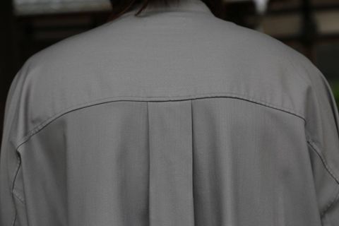 Graphpaper  Silk Wool Stand Collar York Short Sleeve Shirt"GRAY"SETUPstlye.2020.1.25