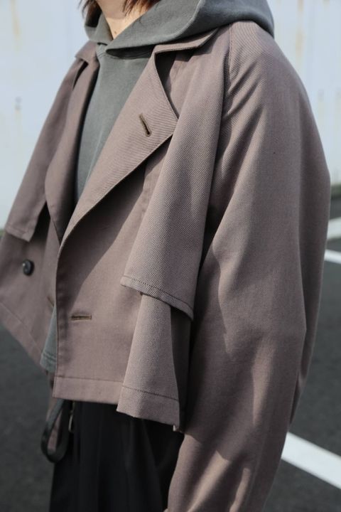 JieDa SHORT TRENCH JACKET ショートトレンチジャケット"CHARCOAL GRAY"Style.2020.1.31.