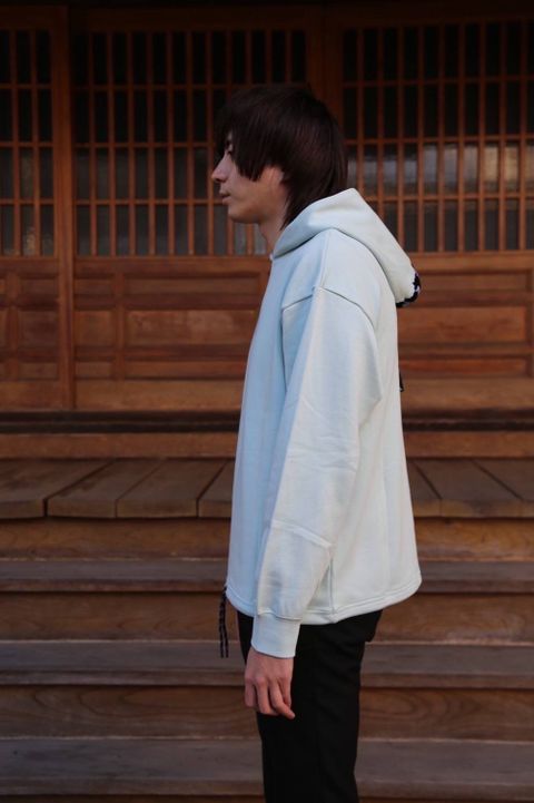 JieDa SWICHING HOODIE"SAX"Style.2020.1.13.