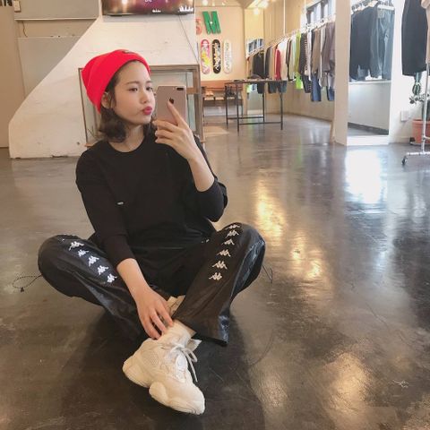 JieDa NYLON PANTS"BLACK"style.2020.1.26