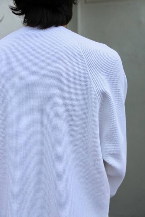 Graphpaper Waffle L/S Tee"WHITE"Style.2020.1.21.