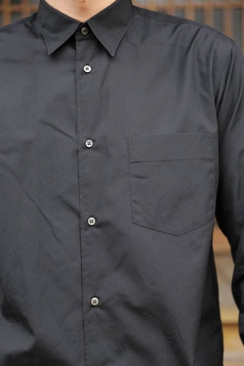 Graphpaper Broad Regular-Collar Shirts"BLACK"style.2020.1.19.
