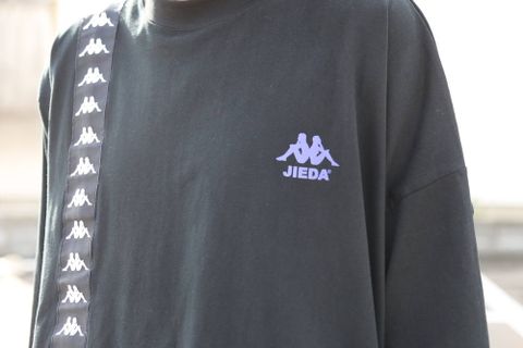 JieDa ASSYMETRY T-SHIRT"BLACK"Style.2020.1.31.