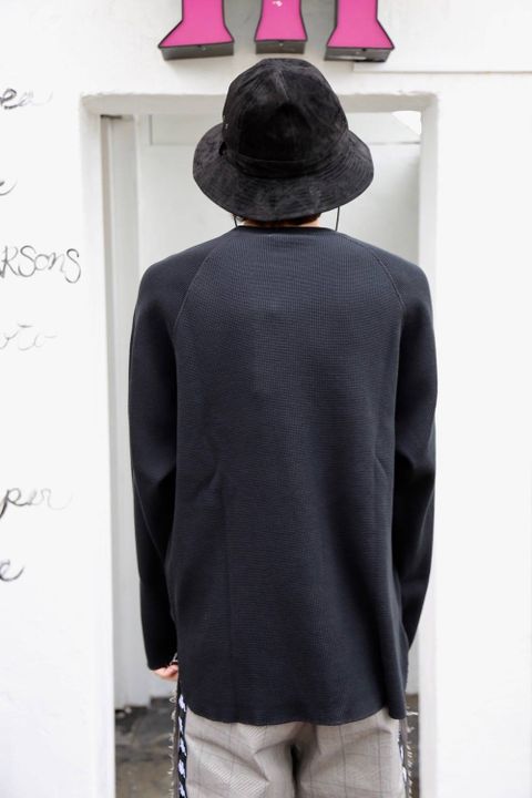 Graphpaper Waffle L/S Tee"BLACK"Style.2020.1.21.
