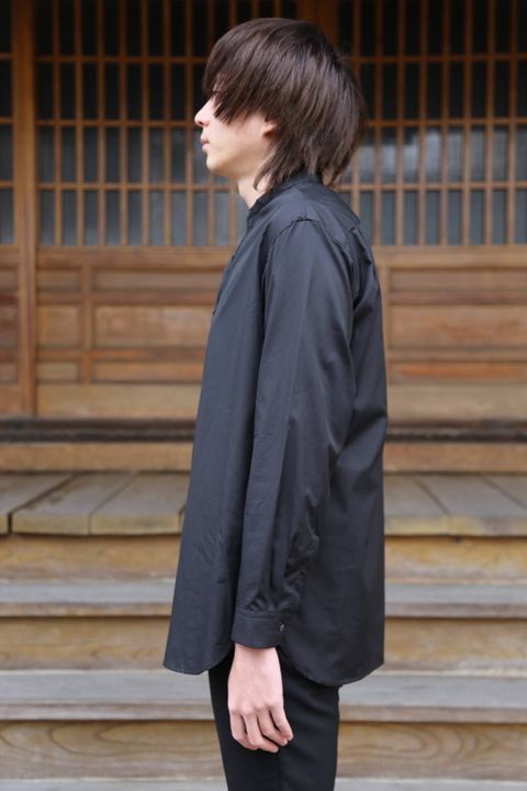 Graphpaper  Broad Band Collar Shirt"BLACK"style.2020.1.19.