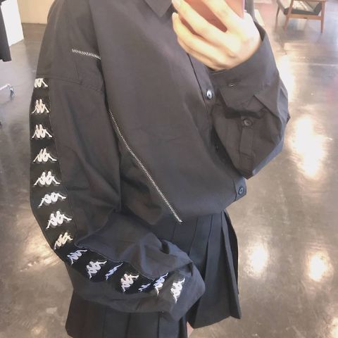 JieDa  SWITCHING SHIRT"BLACK"stlye.2020.1.15