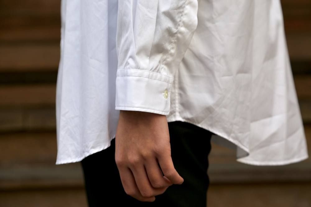 Graphpaper 	 Broad L/S Regular Collar Oversized Shirt"WHITE"style.2020.1.19.