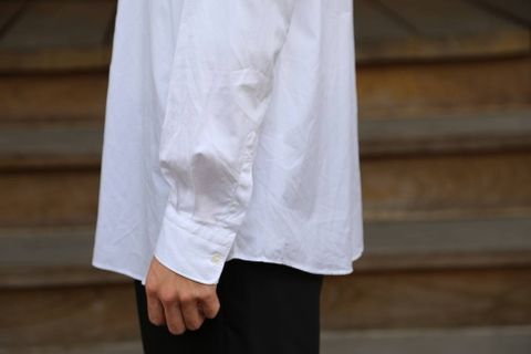 Graphpaper Broad Regular-Collar Shirts"WHITE"Style.2020.1.28.