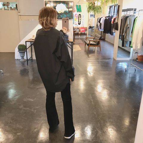 Graphpaper  Broad Band Collar Shirt"BLACK"style.2020.1.21