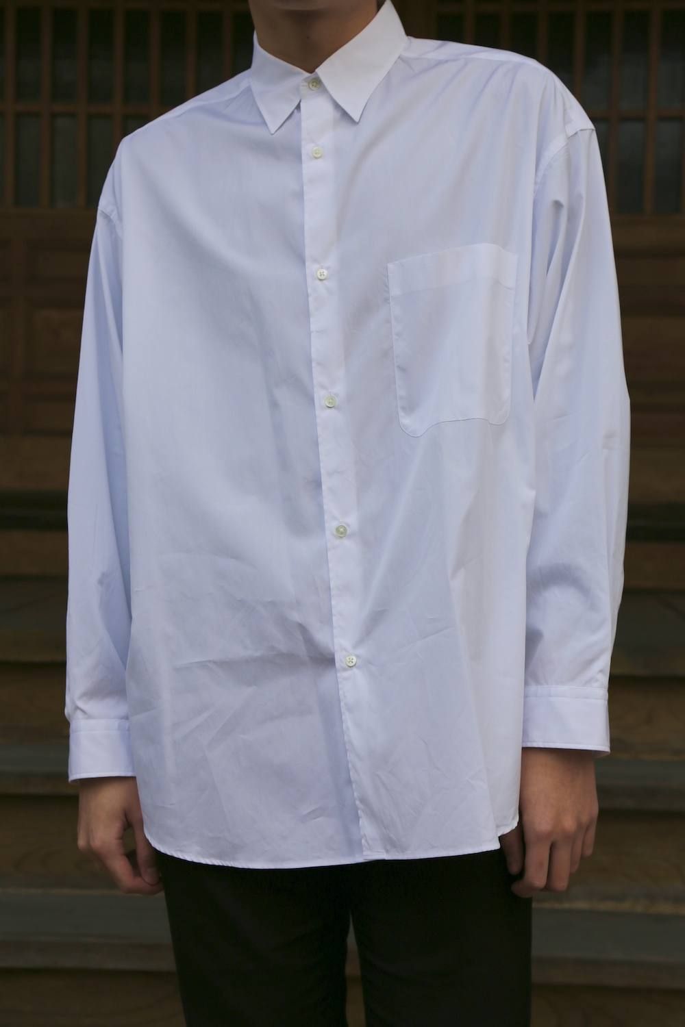 Graphpaper 	 Broad L/S Regular Collar Oversized Shirt"WHITE"style.2020.1.19.
