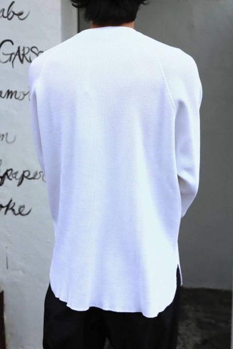 Graphpaper Waffle L/S Tee"WHITE"Style.2020.1.21.