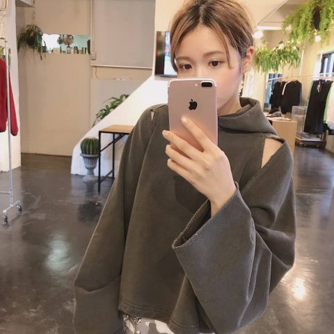 JieDa  SHORT HOODIE"BLACK"stlye.2020.1.8