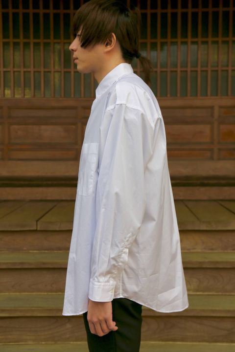Graphpaper 	 Broad L/S Regular Collar Oversized Shirt"WHITE"style.2020.1.19.