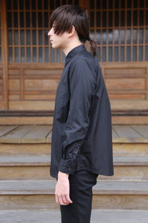 Graphpaper Broad Regular-Collar Shirts"BLACK"style.2020.1.19.