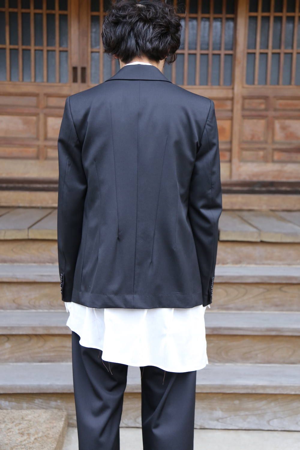 sulvam Button's single JKT& no-tuck flap PT"BLACK"SET UP Style.2020.1.7.