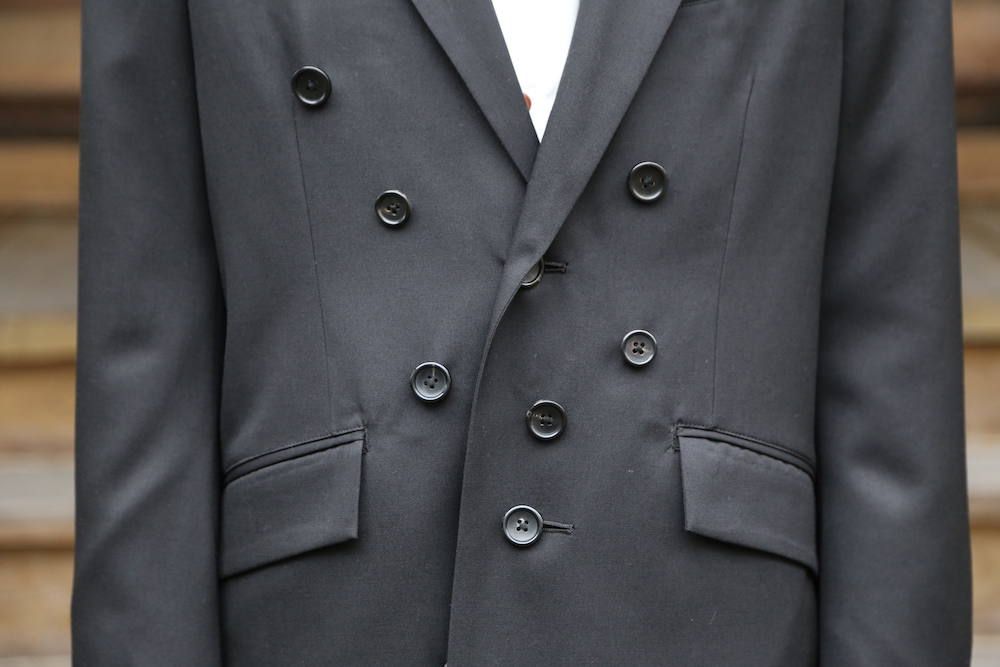sulvam Button's single JKT& no-tuck flap PT"BLACK"SET UP Style.2020.1.7.