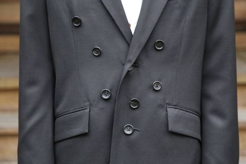 sulvam Button's single JKT& no-tuck flap PT"BLACK"SET UP Style.2020.1.7.