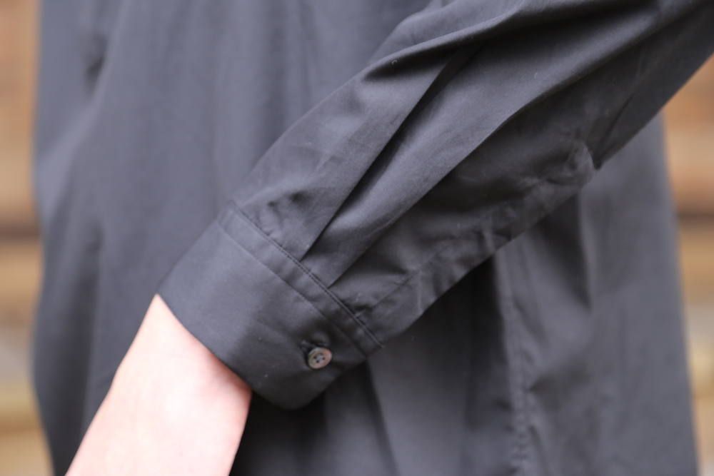 Graphpaper  Broad Band Collar Shirt"BLACK"style.2020.1.19.