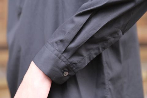 Graphpaper  Broad Band Collar Shirt"BLACK"style.2020.1.19.