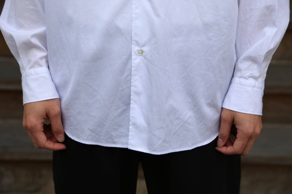 Graphpaper Broad Regular-Collar Shirts"WHITE"Style.2020.1.28.