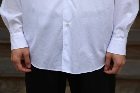 Graphpaper Broad Regular-Collar Shirts"WHITE"Style.2020.1.28.