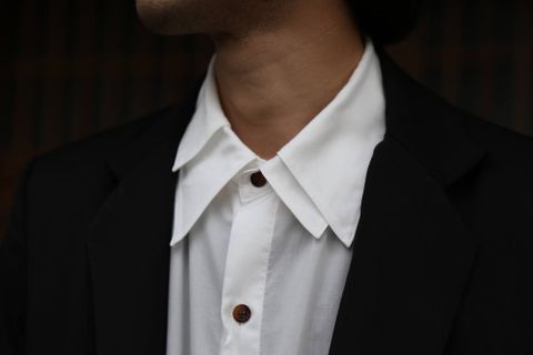 sulvam Button's single JKT& no-tuck flap PT"BLACK"SET UP Style.2020.1.7.