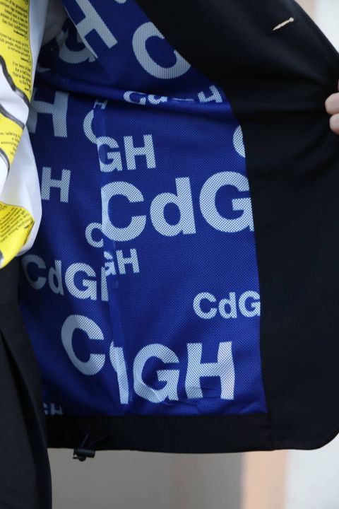 COMME des GARCONS HOMME ウールモヘアトロ×メッシュジャケット"NAVY"スタイル2020.1.12.