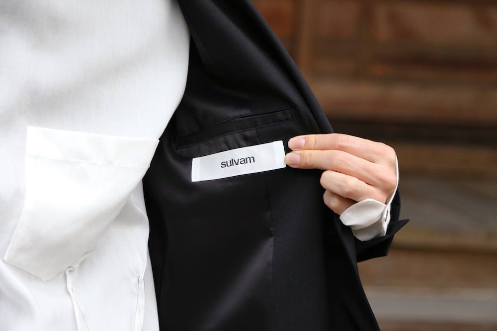 sulvam Button's single JKT& no-tuck flap PT"BLACK"SET UP Style.2020.1.7.