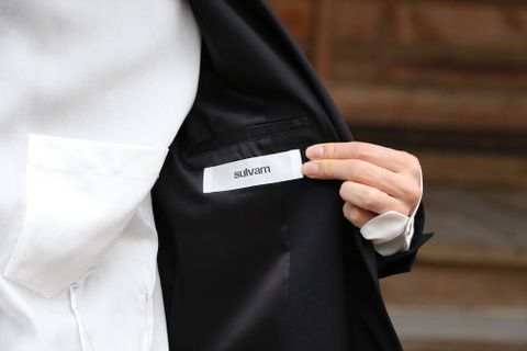 sulvam Button's single JKT& no-tuck flap PT"BLACK"SET UP Style.2020.1.7.