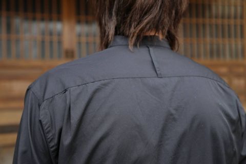 Graphpaper  Broad Band Collar Shirt"BLACK"style.2020.1.19.