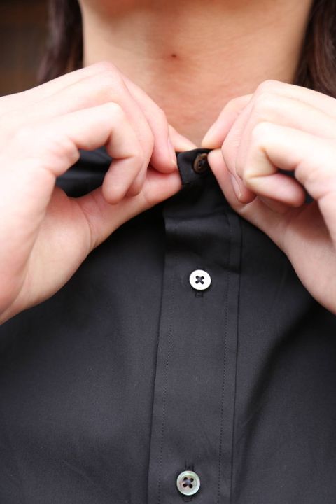 Graphpaper  Broad Band Collar Shirt"BLACK"style.2020.1.19.