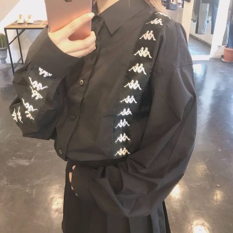 JieDa  SWITCHING SHIRT"BLACK"stlye.2020.1.15