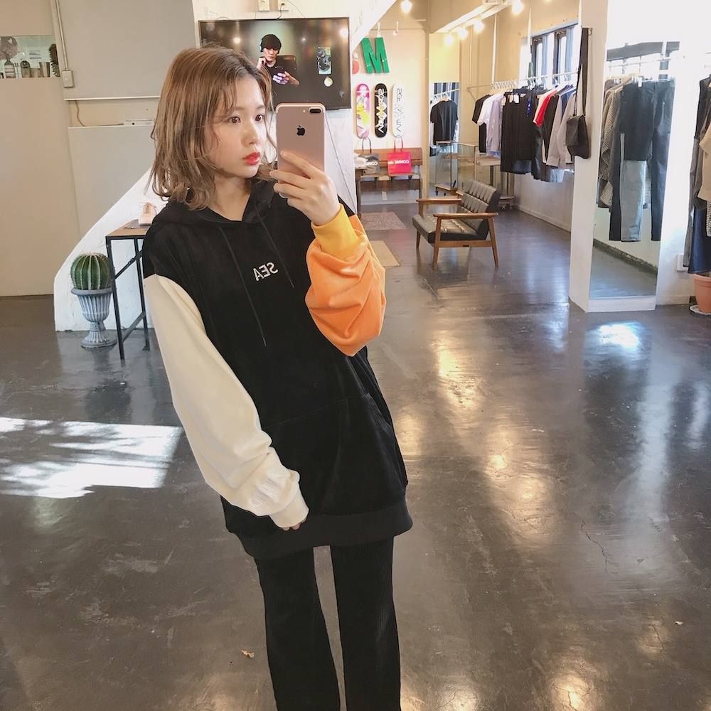 WIND AND SEA  VELOUR HOODIE"BLACK"stlye.2020.1.19