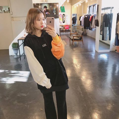 WIND AND SEA  VELOUR HOODIE"BLACK"stlye.2020.1.19