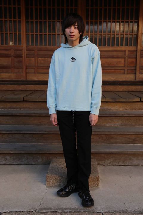 JieDa SWICHING HOODIE"SAX"Style.2020.1.13.