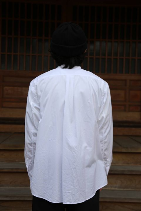 Graphpaper Broad Regular-Collar Shirts"WHITE"Style.2020.1.28.