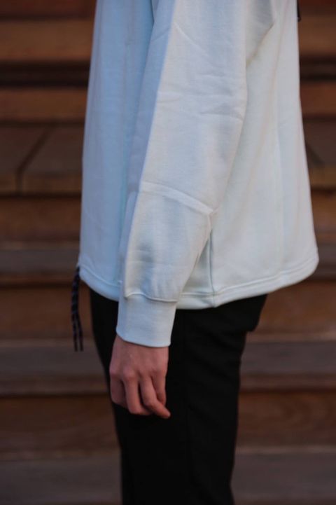 JieDa SWICHING HOODIE"SAX"Style.2020.1.13.
