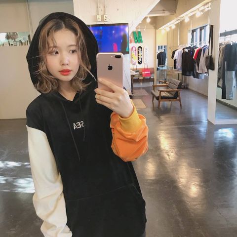 WIND AND SEA  VELOUR HOODIE"BLACK"stlye.2020.1.19