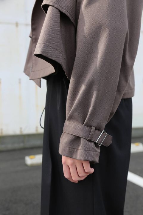 JieDa SHORT TRENCH JACKET ショートトレンチジャケット"CHARCOAL GRAY"Style.2020.1.31.