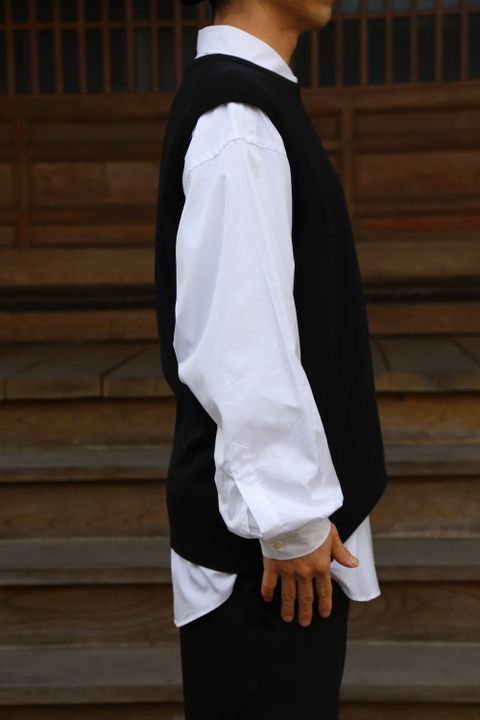 Graphpaper Suvin Vest"BLACK"スタイル.2020.1.27.