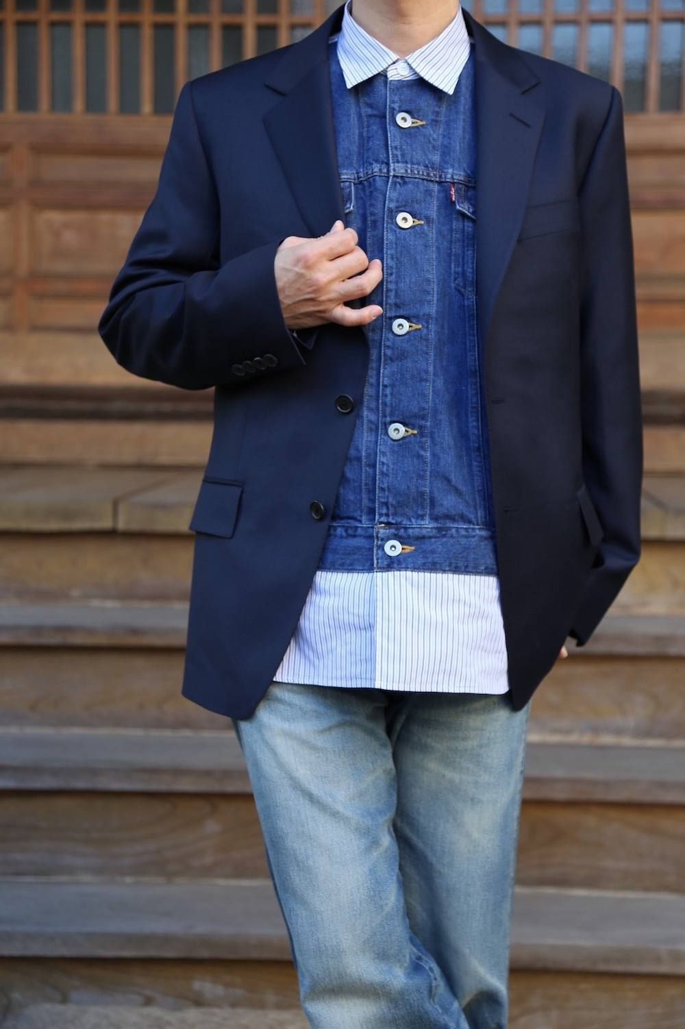 JUNYA WATANABE COMME des GARCONS MAN GIEVES & HAWKESウールサージジャケット Style.2020.1.14